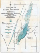 1899 Map of Big Cedar Lake Washington County Wisconsin