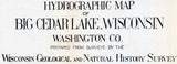 1899 Map of Big Cedar Lake Washington County Wisconsin