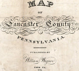 1821 Map of Lancaster County Pa