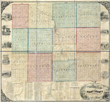 1861 Farm Line Map of Grant County Indiana