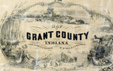 1861 Farm Line Map of Grant County Indiana