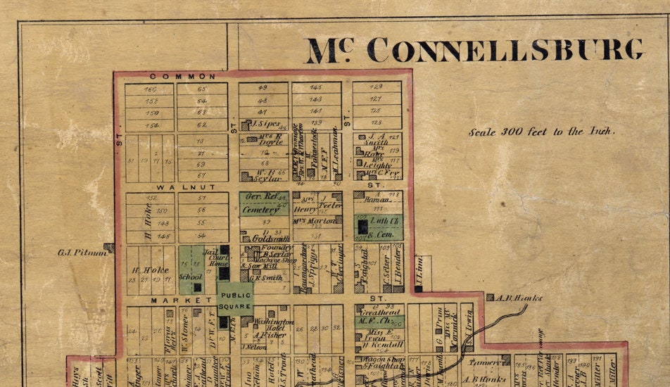 1873 Map of Fulton County Pa