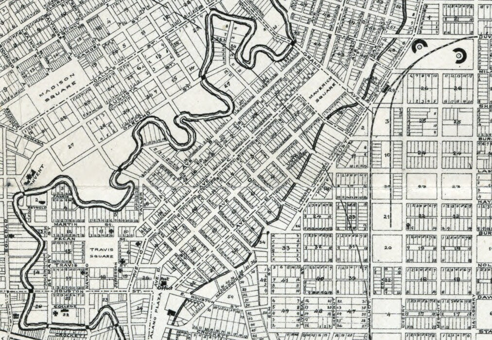 1890 Map of San Antonio Texas