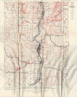 1907 Oil & Gas Well Map of Steubenville Ohio Quadrangle