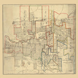 1915 Map of Scranton PA Coal Mines