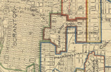 1915 Map of Scranton PA Coal Mines