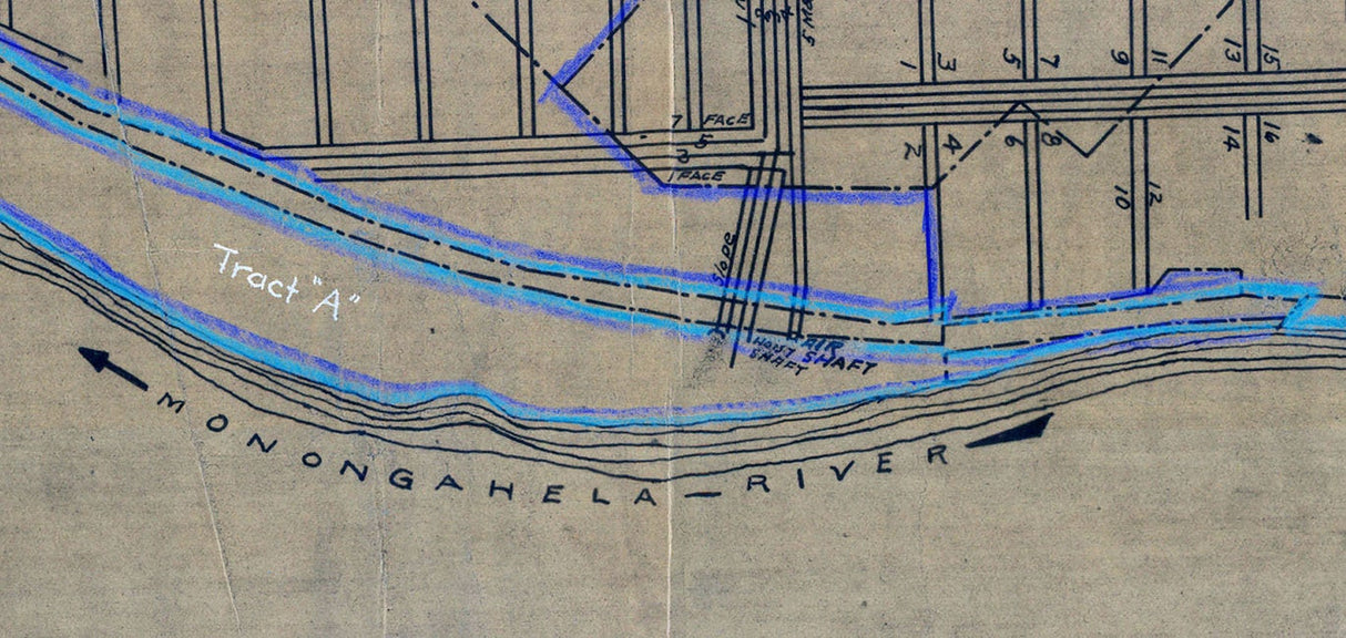 1919 Map of Alicia No 1 Mine Fayette County PA