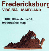 1983 Topo Map of Fredericksburg Virginia Potomac River