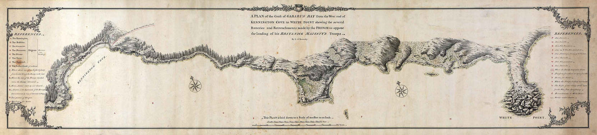 1758 Map of Gabarus Bay Coast Nova Scotia Canada