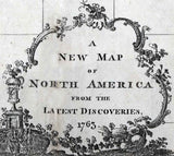 1763 Map of North America