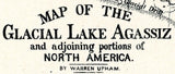 1890 Map of Glacial Lake Agassiz Manitoba Canada