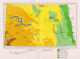 North Dakota Elevation Map Chart