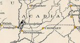 1903 Map of Oil Well Districts in Louisiana & Texas