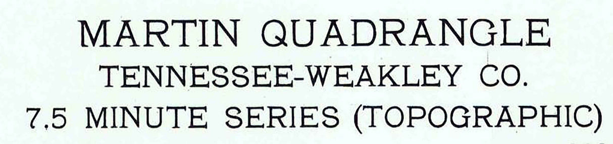 1950 Topo Map of Martin Tennessee