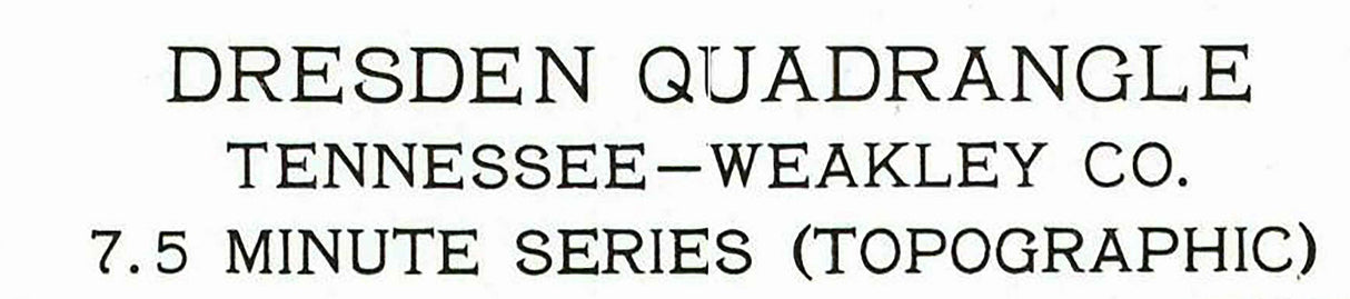 1952 Topo Map of Dresden Tennessee Cypress Creek