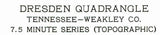 1952 Topo Map of Dresden Tennessee Cypress Creek