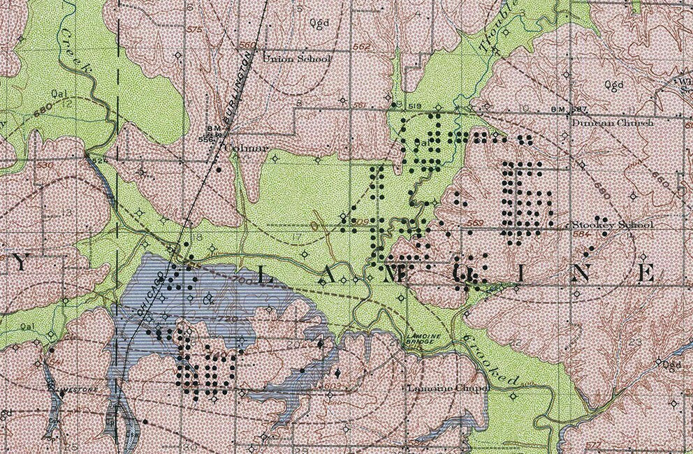 1916 Topo Map of Colchester Quadrangle Illinois Showing Oil Wells and Coal Mines