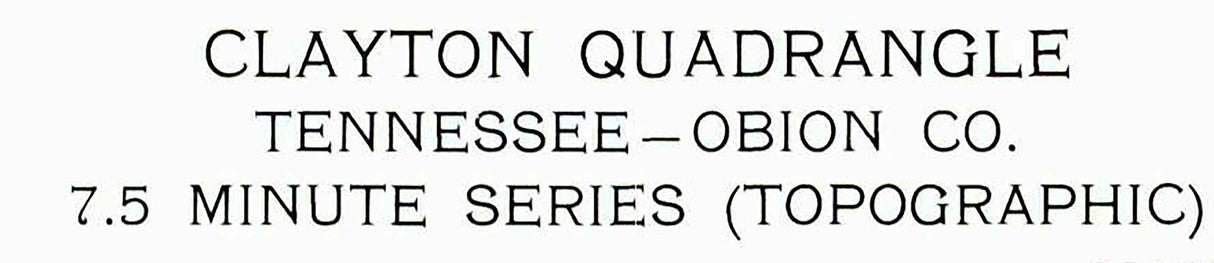 1966 Topo Map of Clayton Tennessee Old Fremont