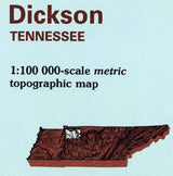 1985 Topo Map of Dickson Tennessee McEwen