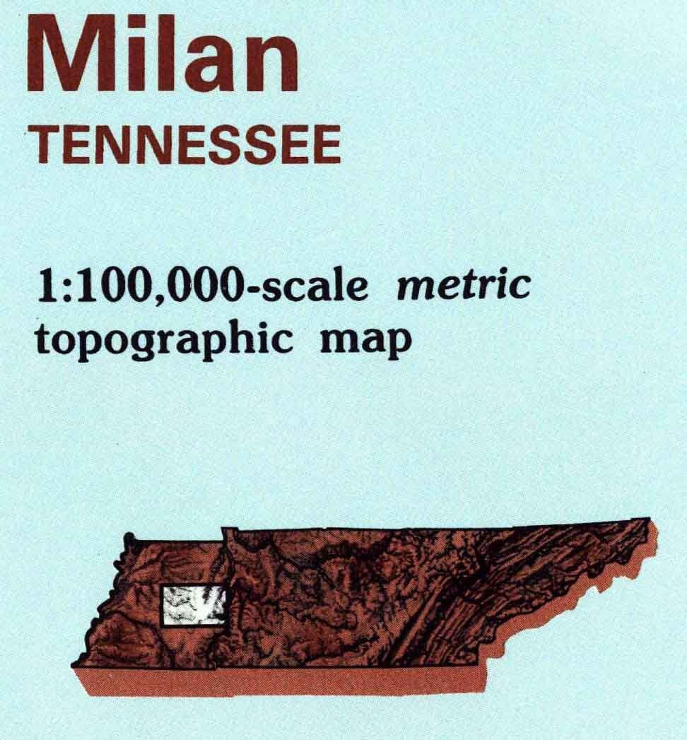 1986 Topo Map of Milan Tennessee Humboldt Jackson