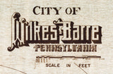 1967 Map of Wilkes-Barre Luzerne County Pennsylvania