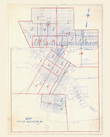 1972 Map of Hazelton Pennsylvania