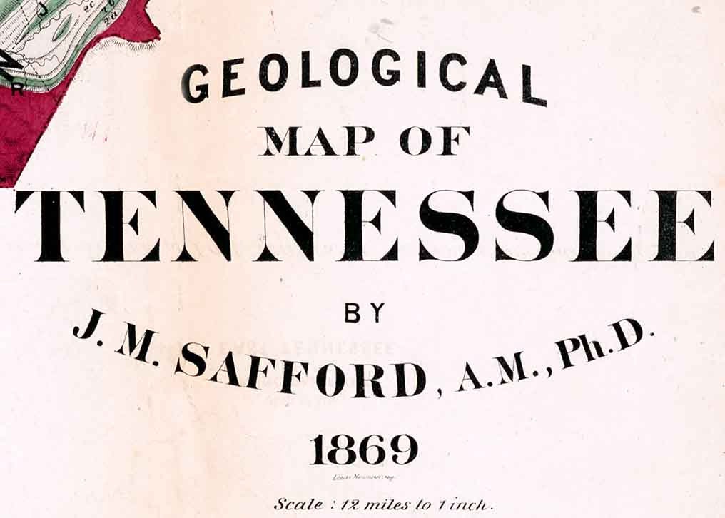 1869 Map of the State of Tennessee