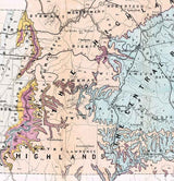 1869 Map of the State of Tennessee