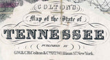 1876 Map of the State of Tennessee