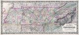 1876 Map of the State of Tennessee