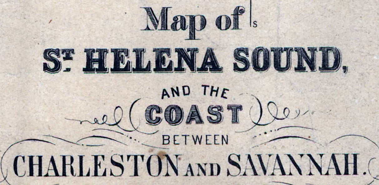 1861 Map of St Helena Sound Charleston Savannah South Carolina