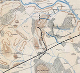 1863 Map of Brandy Station Culpeper County Virginia