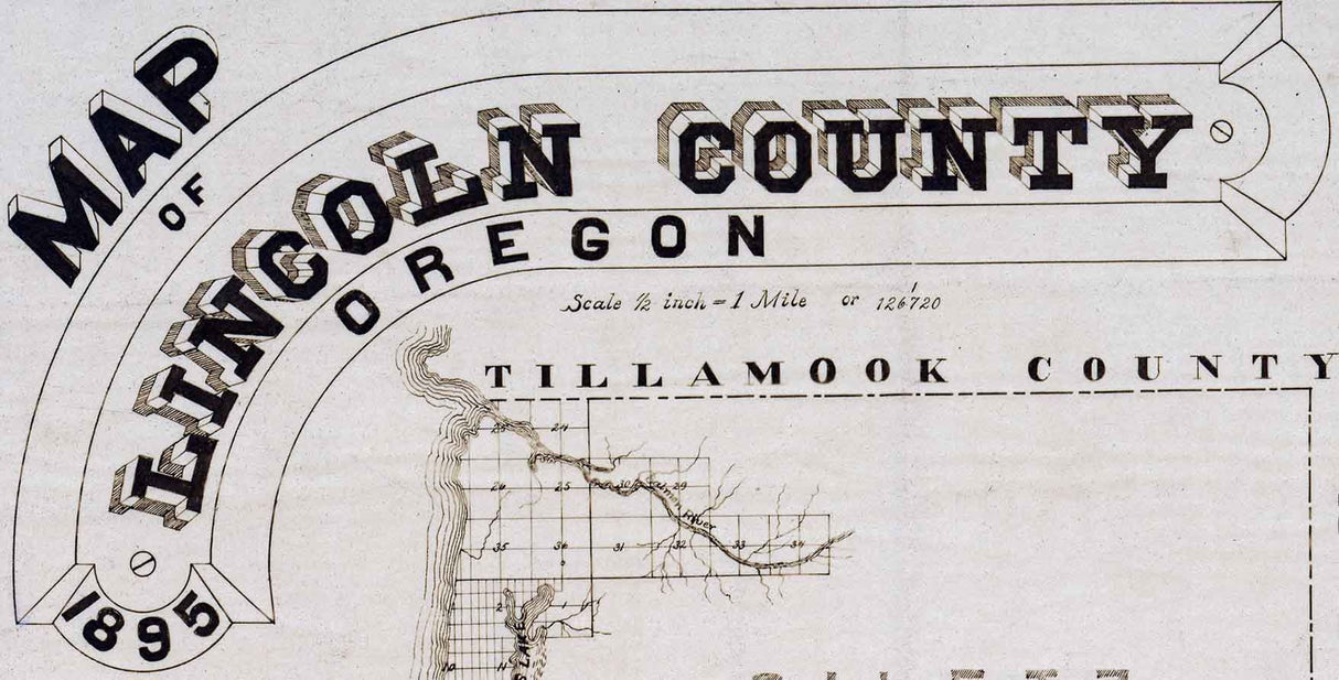 1895 Map of Lincoln County Oregon