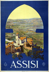 1920 Travel Poster of Assisi Vittorio Grassi