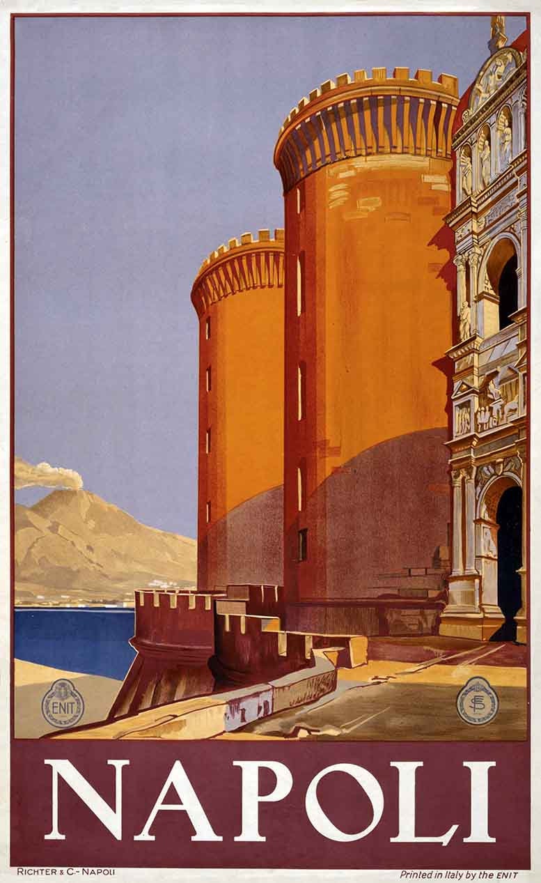 1920 Travel Poster of Napoli Italy