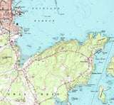 1955 Topo Map of Rockland Maine