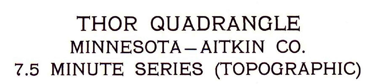 1969 Map of Thor Quadrangle Minnesota