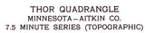 1969 Map of Thor Quadrangle Minnesota