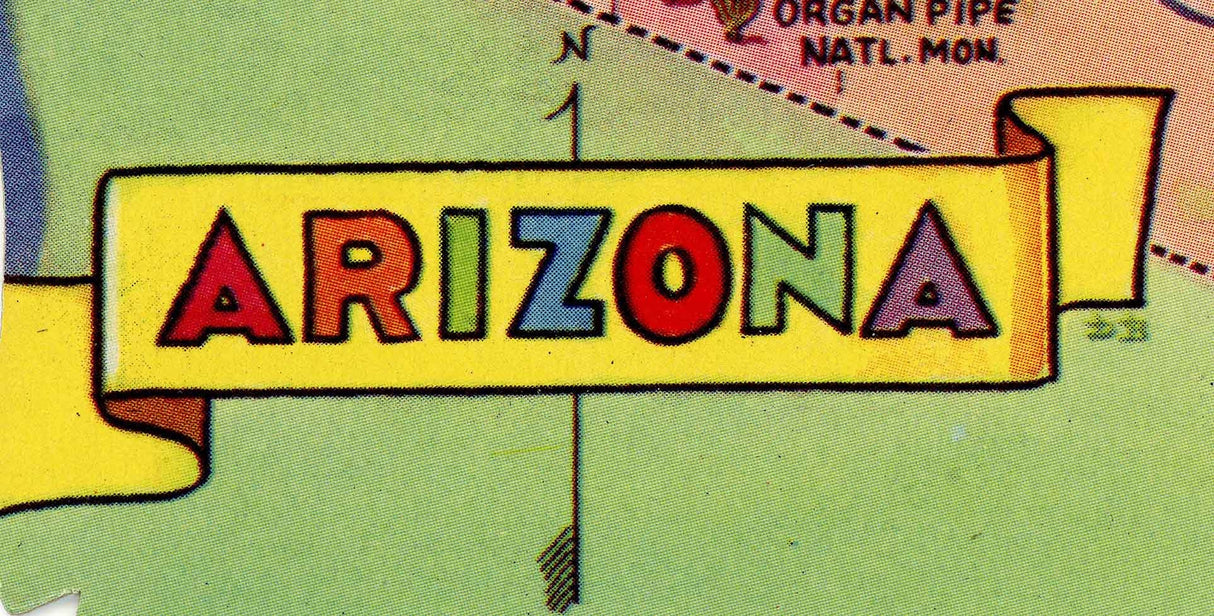 Arizona Cartoon Map