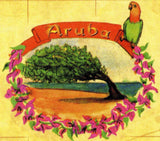 Cartoon Map of Aruba Caribbean Sea