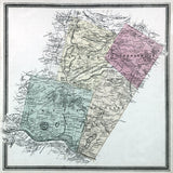 1862 Map of Amity Colebrookdale Douglass & Earl Townships Berks County Pa