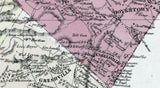 1862 Map of Amity Colebrookdale Douglass & Earl Townships Berks County Pa
