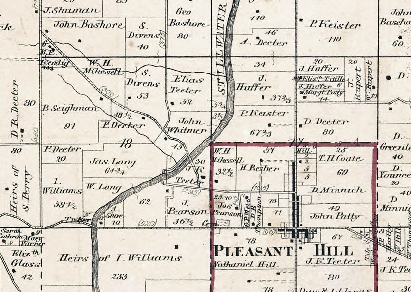 1871 Map of Newton Township Miami County Ohio