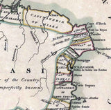 1808 Map of Brazil Trans Atlantic Portugal