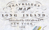 1855 Map of Long Island New York