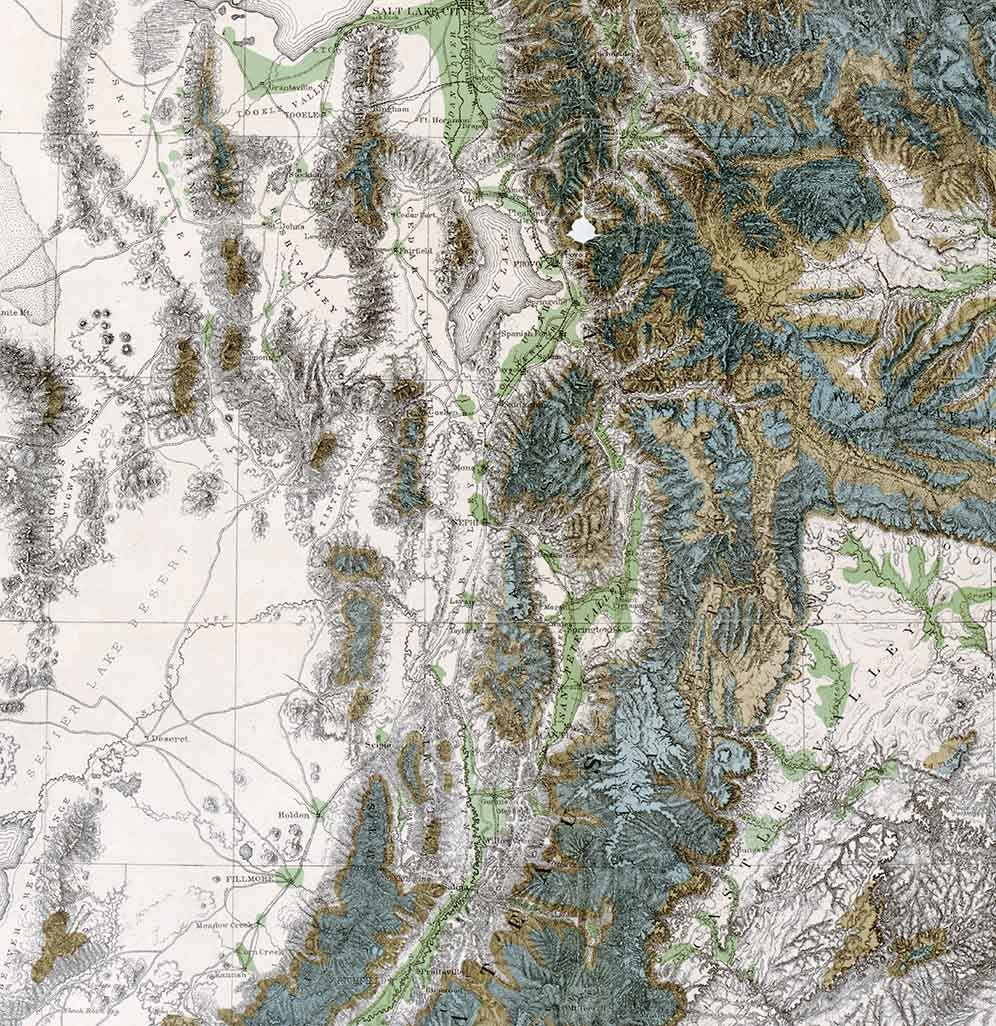 1878 Map of Utah Territory