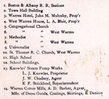 1879 Panoramic Map of Warren Massachusetts