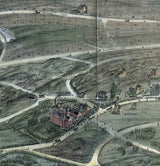 1880 Panoramic Map of Lands End Rockport Massachusetts