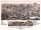 1882 Panoramic Map of Trinidad Colorado Las Animas County