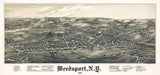1885 Panoramic Map of Weedsport New York